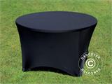 Stretch table cover Ø116x74 cm, Black