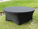 Nappe de table extensible Ø183x74cm, Noir