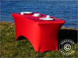 Stretch table cover 244x75x74 cm, Red
