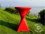 Elastyczny pokrowiec na stół Ø80x110cm, Czerwony