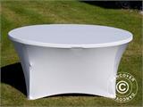 Capa de mesa elástica Ø152x74cm, Branco