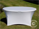 Copri-tavolo elasticizzato Ø152x74cm, Bianco