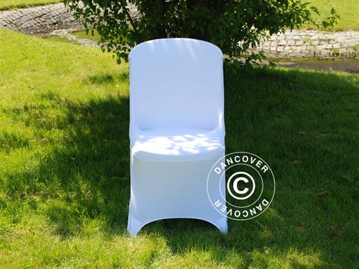 Capa de cadeira elástica 48x43x89cm, Branco (10 unid.)