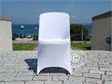 Stretch chair cover 48x43x89 cm, White (10 pcs.)