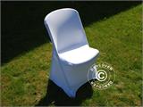 Ištempiamas kėdės uždangalas 48x43x89cm, Baltas (10 dalis.)