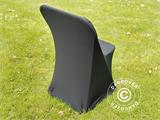 Capa de cadeira elástica 44x44x80cm, Preto (10 unid.)