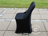 Stretch chair cover 44x44x80 cm, Black (10 pcs.)