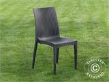 Stapelbare stoel, Rattan Bistrot, Antraciet, 1 stuks NOG SLECHTS 1 ST.
