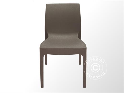Stacking chair, Rome, Mocha, 6 pcs. ONLY 1 SET LEFT