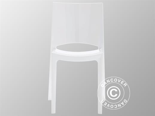 Chair, Sunshine, Glossy white, 6 pcs.