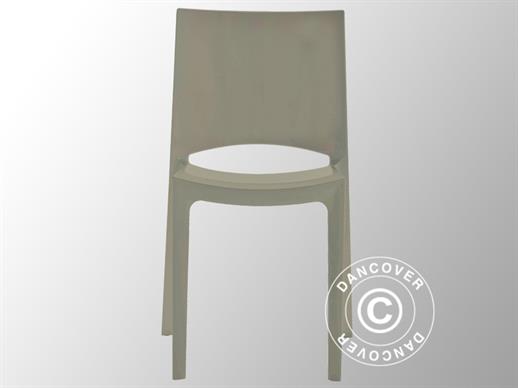 Chair, Sunshine, Glossy Pearl Grey, 6 pcs.
