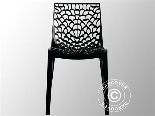 Chair, Gruvyer, Anthracite, 6 pcs. ONLY 1 SET LEFT