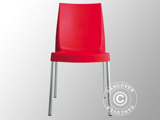 Stacking chair, Boulevard, Red, 6 pcs.