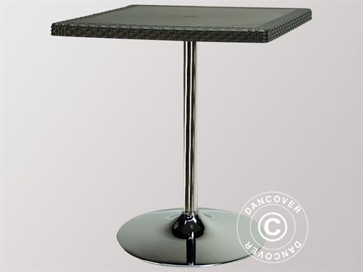 Table Liù 70x70x76cm, carrée, Anthracite
