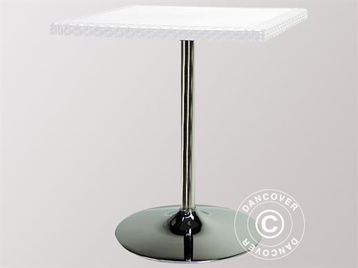 Table Liù 70x70x76cm, carrée, Blanc