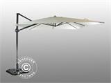 Zwevende parasol, Roma Vierkant, 3x3, Zandkleurig