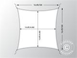 Voile d’ombrage 5x5m, Carré, Anthracite