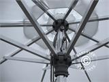 Parasol Bermuda, 2,5 m, blanco, incl. Base para parasol