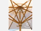 Aurinkovarjo Palladio Standard helmalla, 3x3m, Luonnonvalkoinen