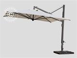 Zwevende parasol Galileo Maxi, 4x4m, Ecru