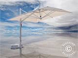 Freiarm-Sonnenschirm Galileo White, 3x3m, Ekrü