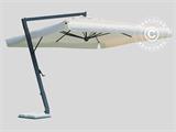 Cantilever parasol Leonardo Braccio with valance, 3x4 m, Ecru