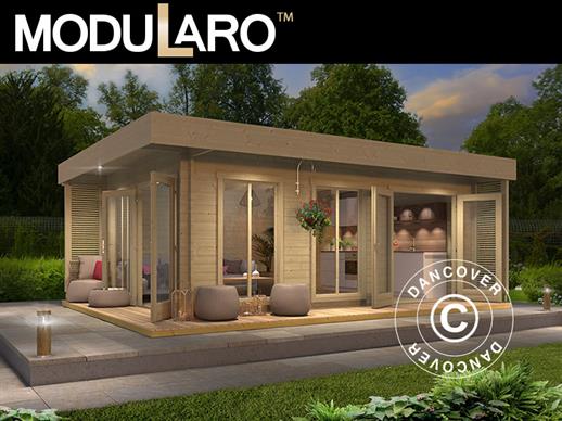 Bjælkehytte Vienna, 5,7x3,8x2,45m, 40mm, Natur