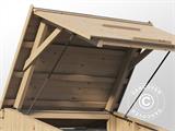 Fahrradbox aus Holz Trier, 1,59x2,14x1,46m, 15/13,5mm, Natur