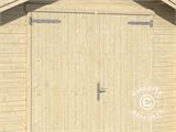 Garagem de madeira Rauma, 3,8x5,4x2,74m, 40mm, Natural