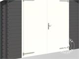 Garage en bois Rauma, 3,8x5,4x2,74m, 40mm, Gris foncé