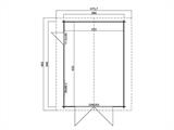 Drewniany garaż Rauma, 3,8x5,4x2,74m, 40mm, Ciemny szary