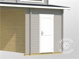 Double garage/carport en bois Vaasa, 7,8x5,2x3,21m, 44mm, Gris clair