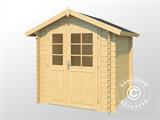 Wooden Shed Toulouse 1.9x1.9x2.22 m, 28 mm, Natural