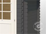 Caseta de madera Toulouse 1,9x1,9x2,22m, 28mm, Gris Oscuro