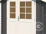 Wooden Shed Toulouse 1.9x1.9x2.22 m, 28 mm, Dark Grey