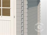 Wooden Shed Toulouse 1.9x1.9x2.22 m, 28 mm, Light Grey