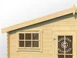 Redskapsbod/hytte i tre, Sandvika 4,8x2,92x2,45m, 28mm, Naturlig