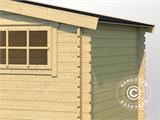 Wooden shed/cabin Sandvika 4.8x2.92x2.45 m, 28 mm, Natural