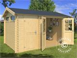 Wooden Shed Narva 3.8x2.5x2.39 m, 28 mm, Natural
