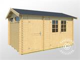 Wooden Shed Narva 3.8x2.5x2.39 m, 28 mm, Natural