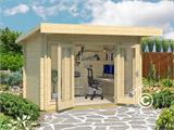 Wooden Cabin Lugano 2.4x3.3x2.34 m, 44 mm, Natural