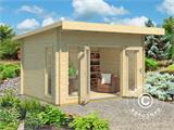 Wooden Cabin Lugano 3.99x3.09x2.34 m, 44 mm, Natural