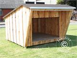 Wooden Shelter Montane, 2.4x3x1.95 m w/Roofing Felt, Natural
