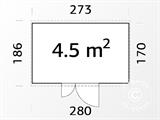 Houten berging, 2,73x1,7x2,3m, 4,5m², Naturel