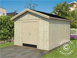 Wooden shed w/floor, 3.3x4.52x2.96 m, 13.6 m², Natural