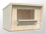 Quiosque de madeira/stand de vendas, 3,55x2,33x2,64m, 7,7m², Natural