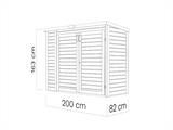 Abrigo de madeira Bertilo Multibox3, 2x0,82x1,63m, 1,6m², Natural
