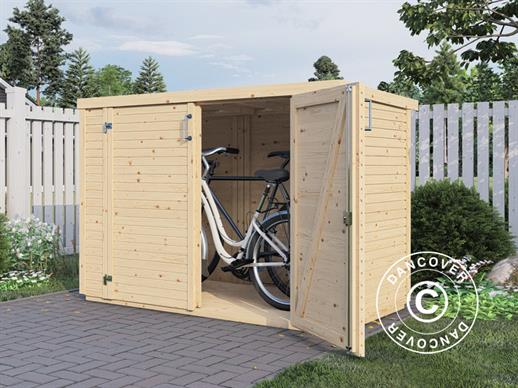 Wooden bike shed, Bertilo Woodline Bike, 2.02x1.06x1.41 m