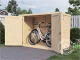 Wooden bike shed, Bertilo Woodline Bike, 2.02x1.06x1.41 m