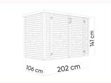 Wooden bike shed, Bertilo Woodline Bike, 2.02x1.06x1.41 m, Anthracite ONLY 1 PC. LEFT